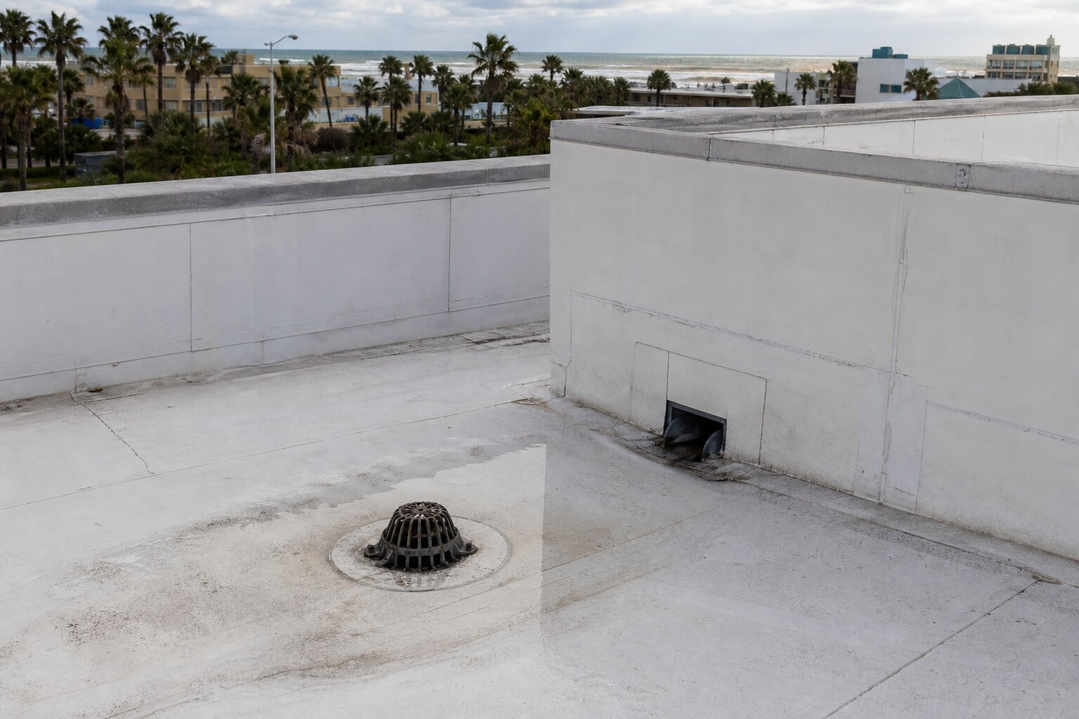 Illustrative rooftop detail example near penetrations and equipment